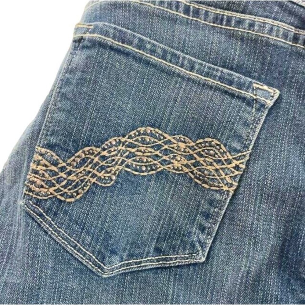 NYDJ Denim Cropped Jeans with Embroidered Pocket
